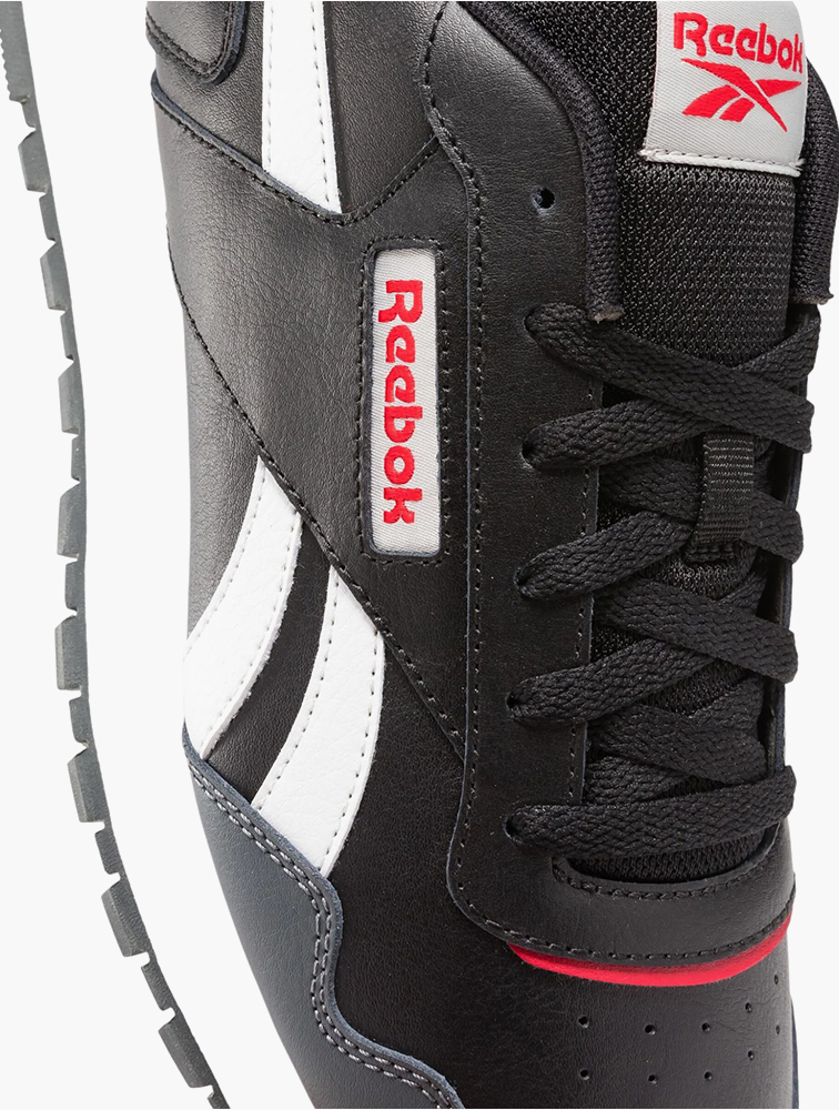 MyRunway | Shop Reebok Black White & Vector Red Glide Sneakers for